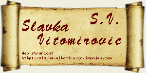 Slavka Vitomirović vizit kartica